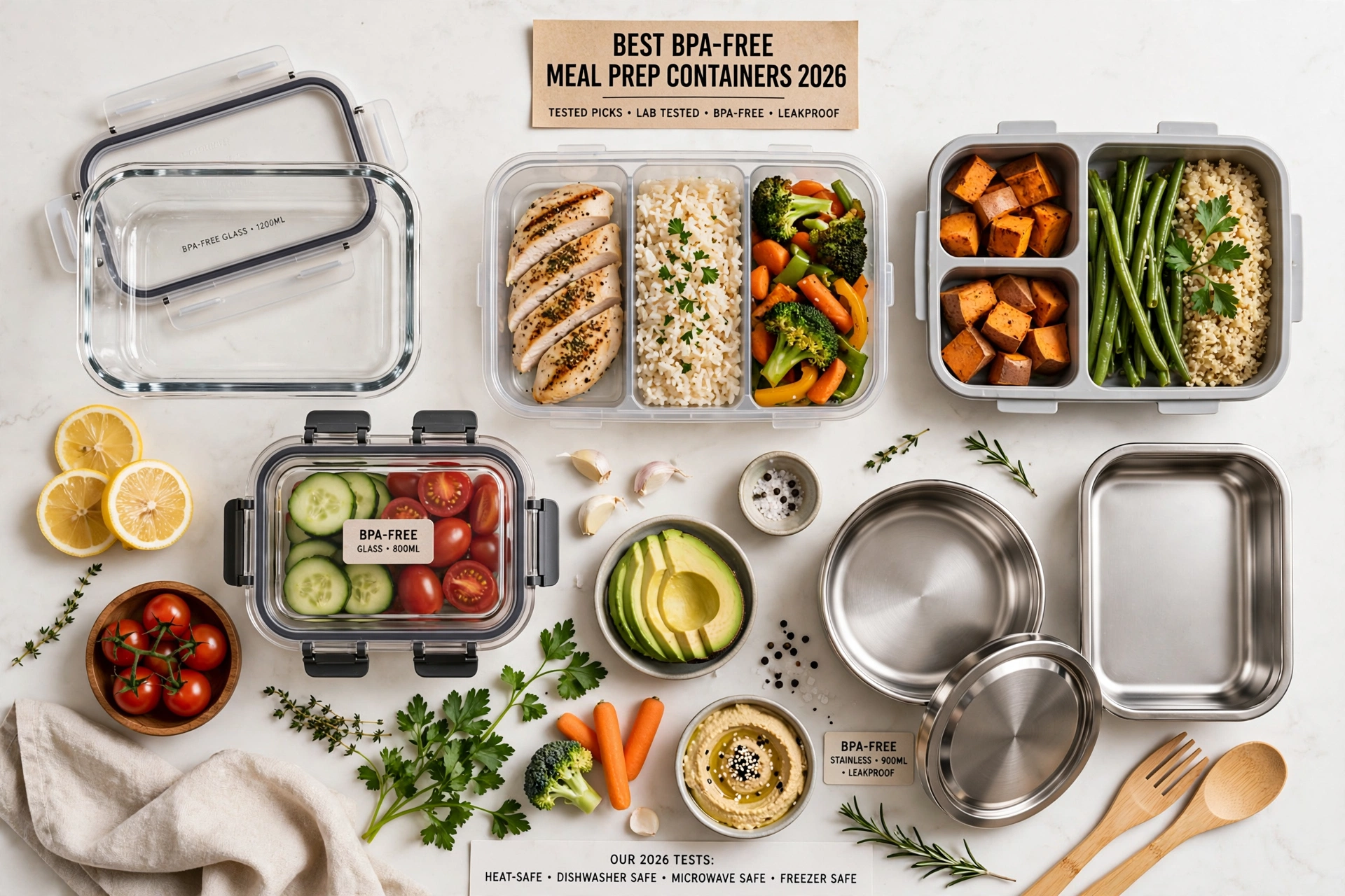 BPA-free meal prep containers